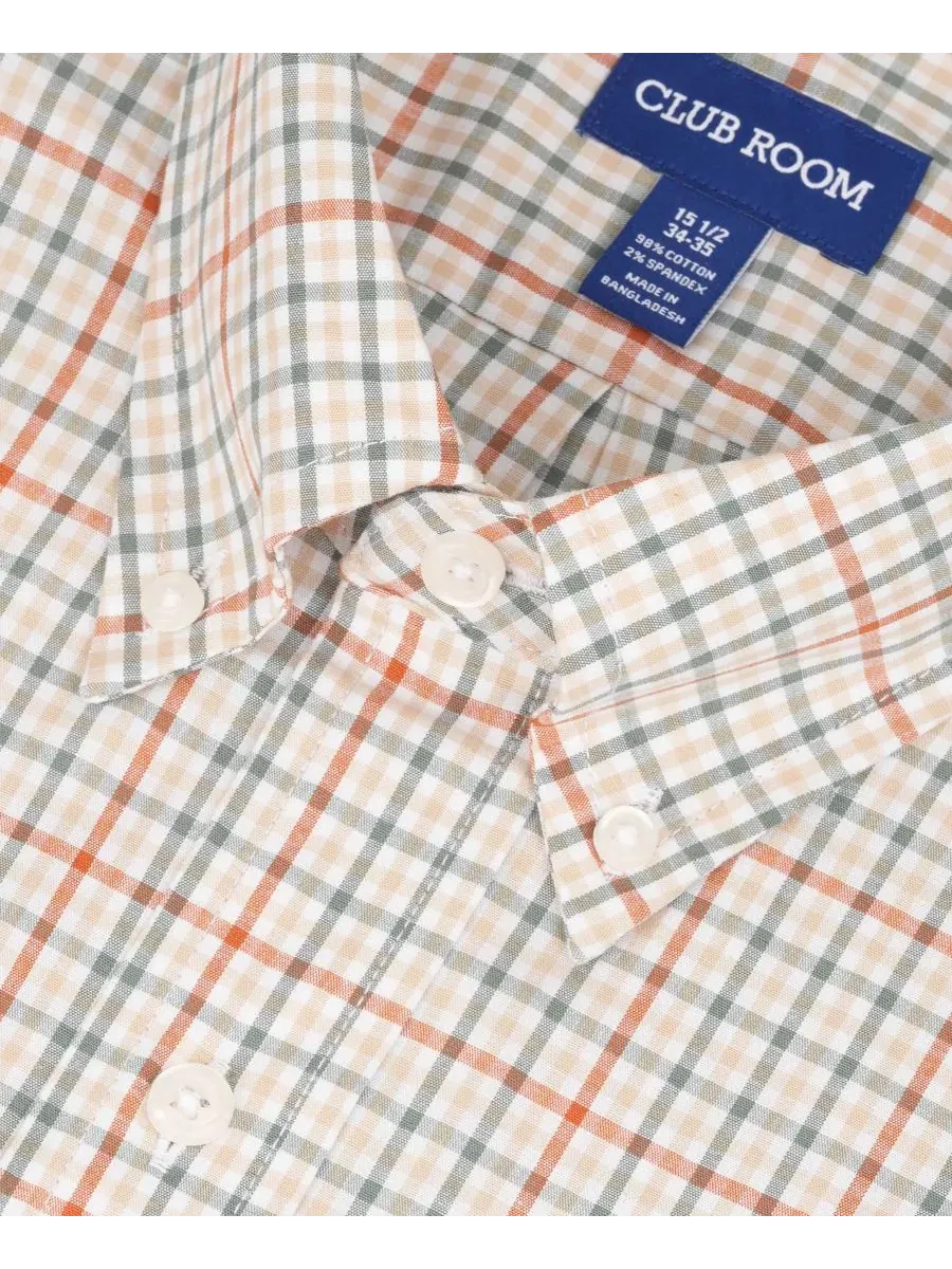Мужская рубашка в клетку Harrington с длинным рукавом Club Room, Storm Meadowland — изображение 8 из 8