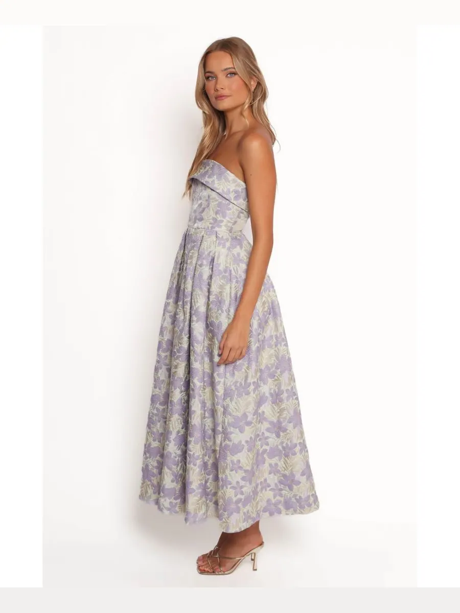 Женское миди-платье без бретелей Rhea Petal and Pup, Sage floral — изображение 2 из 4