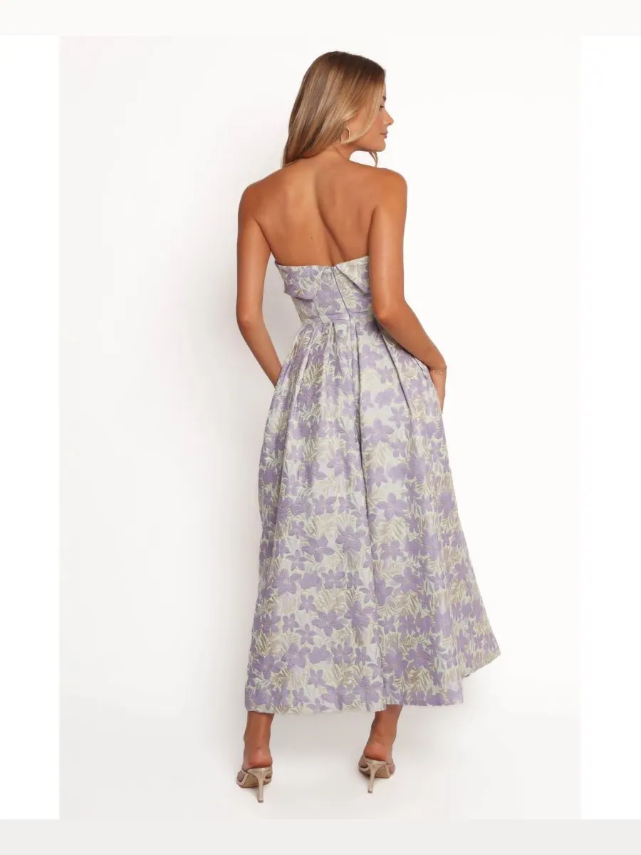 Женское миди-платье без бретелей Rhea Petal and Pup, Sage floral — изображение 3 из 4