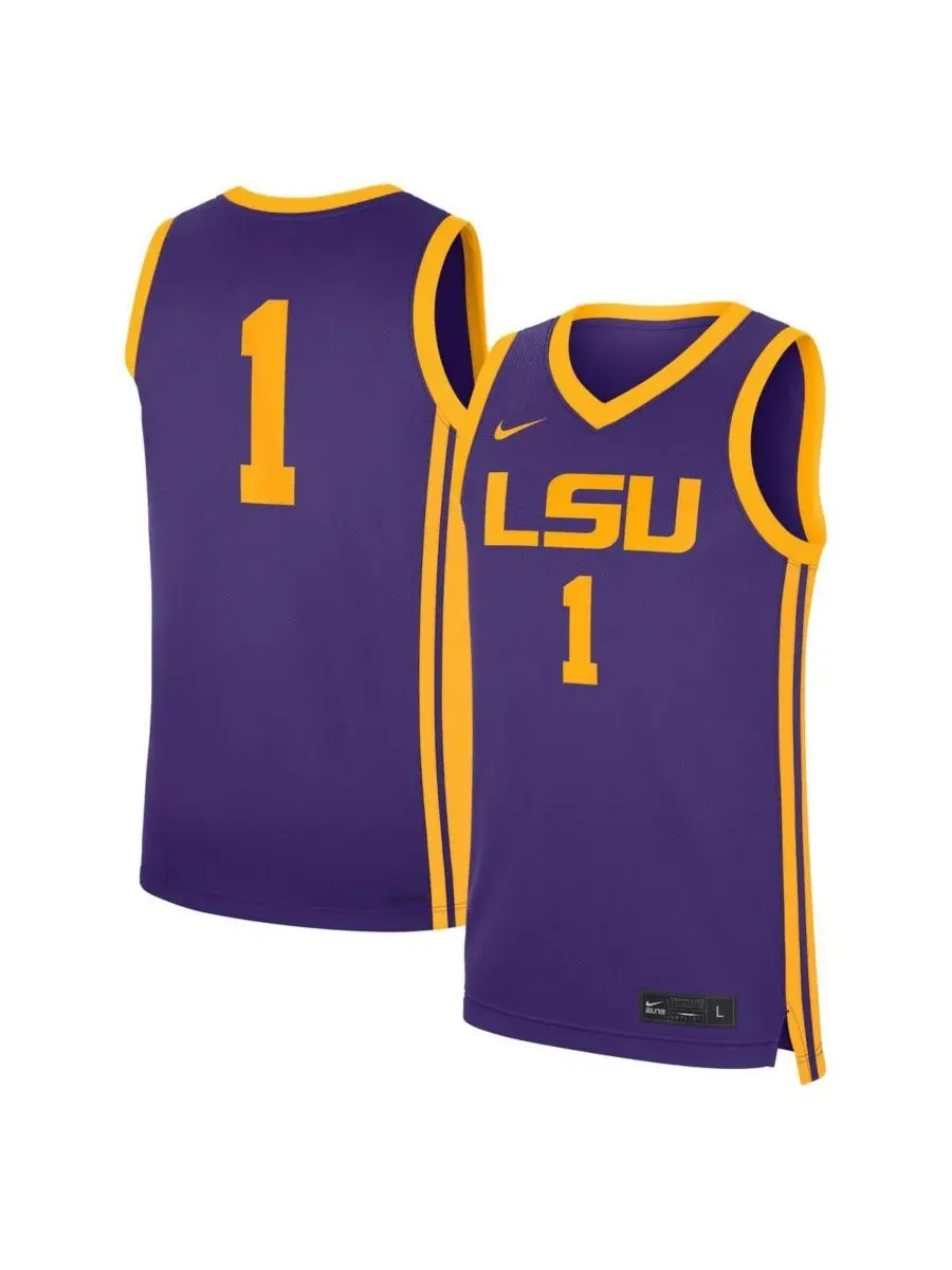Nike Мужская фиолетовая выездная футболка LSU Tigers (реплика) — изображение 1 из 3, фиолетовый