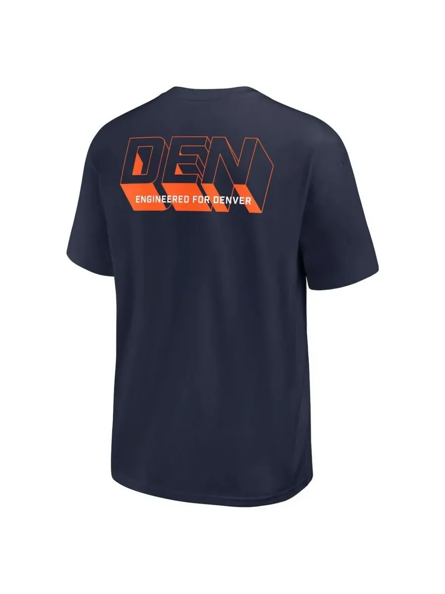 Nike Мужская темно-синяя футболка Denver Broncos Dominate The Game Essential Max90 — изображение 3 из 3, темно-синий