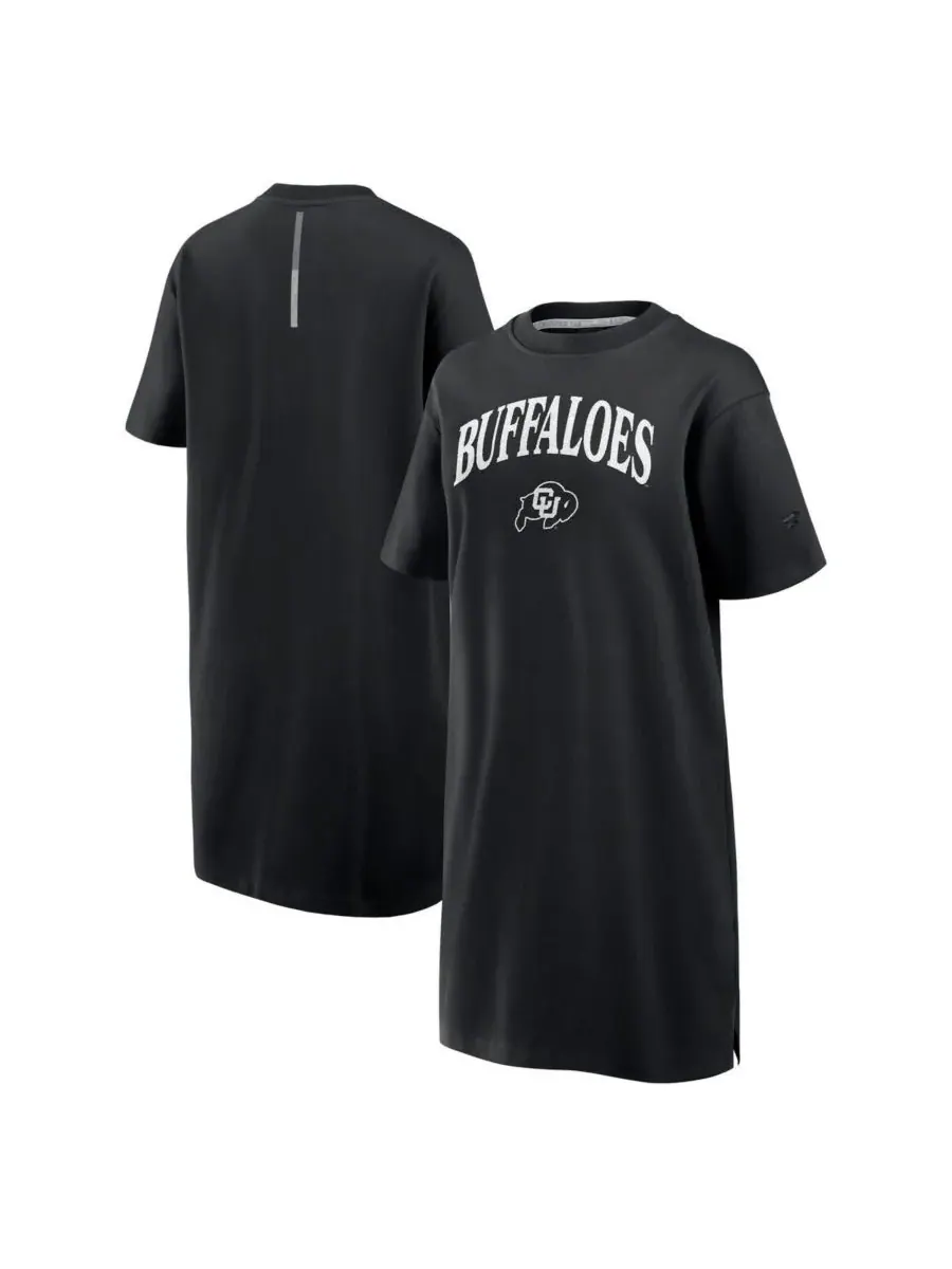 Fanatics Женское черное платье-футболка Colorado Buffaloes Elements Go Tri-Blend — изображение 1 из 3, черный