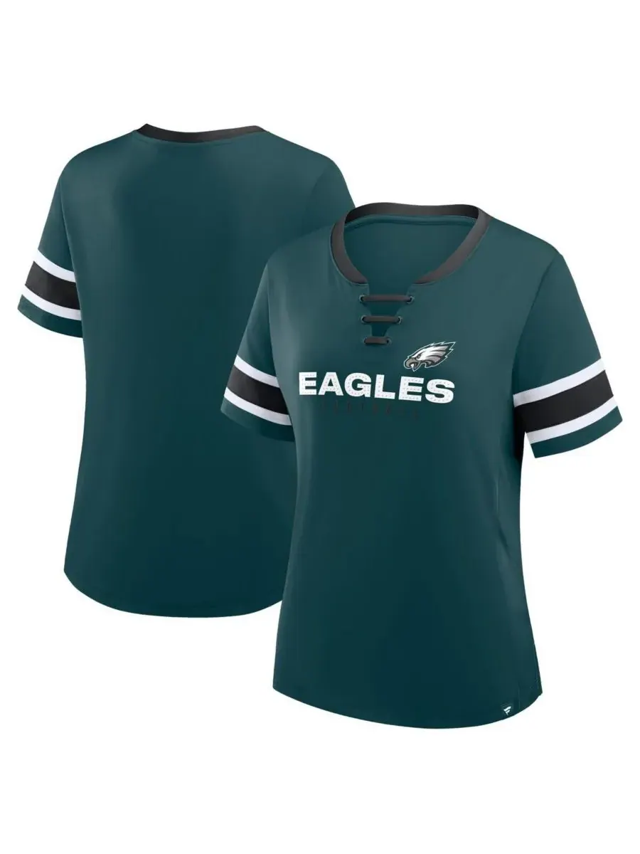 Fanatics Женская футболка большого размера "Philadelphia Eagles" Red Zone Athena с V-образным — изображение 1 из 3, зеленый
