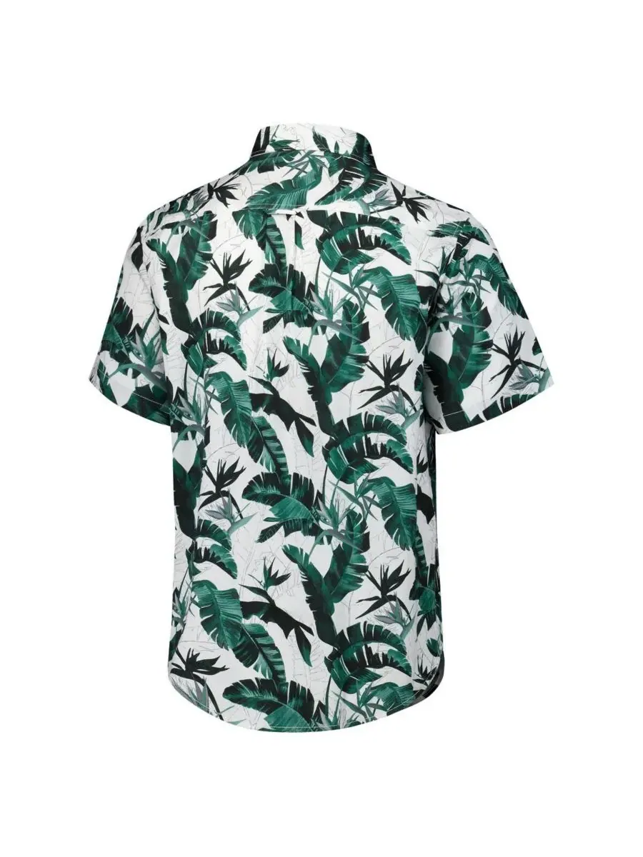 Tommy Bahama Мужская зеленая рубашка на пуговицах New York Jets Sunnyvale Blooms Camp — изображение 3 из 3, зеленый