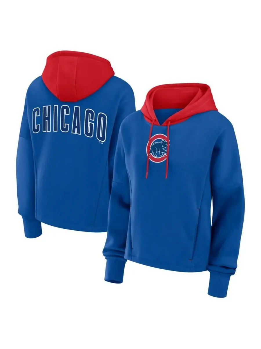 Женская толстовка с капюшоном Royal Chicago Cubs Oversized Legacy Favorite Spectator Pullover — изображение 1 из 3