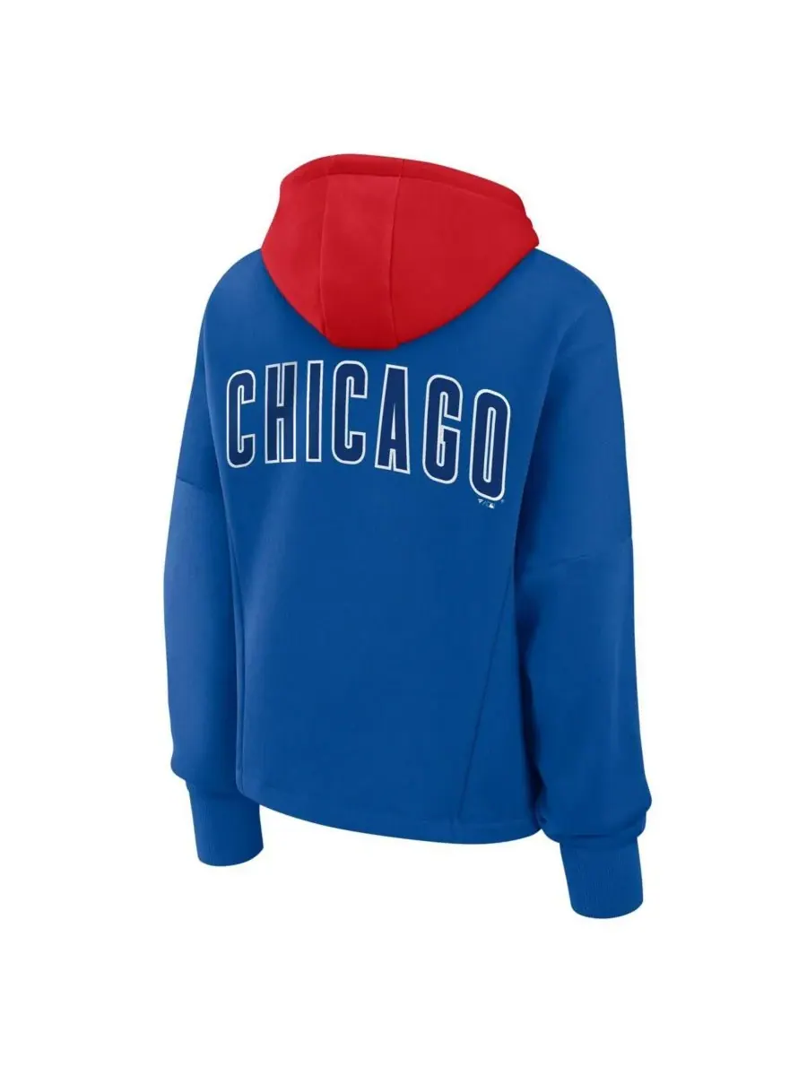 Женская толстовка с капюшоном Royal Chicago Cubs Oversized Legacy Favorite Spectator Pullover — изображение 3 из 3