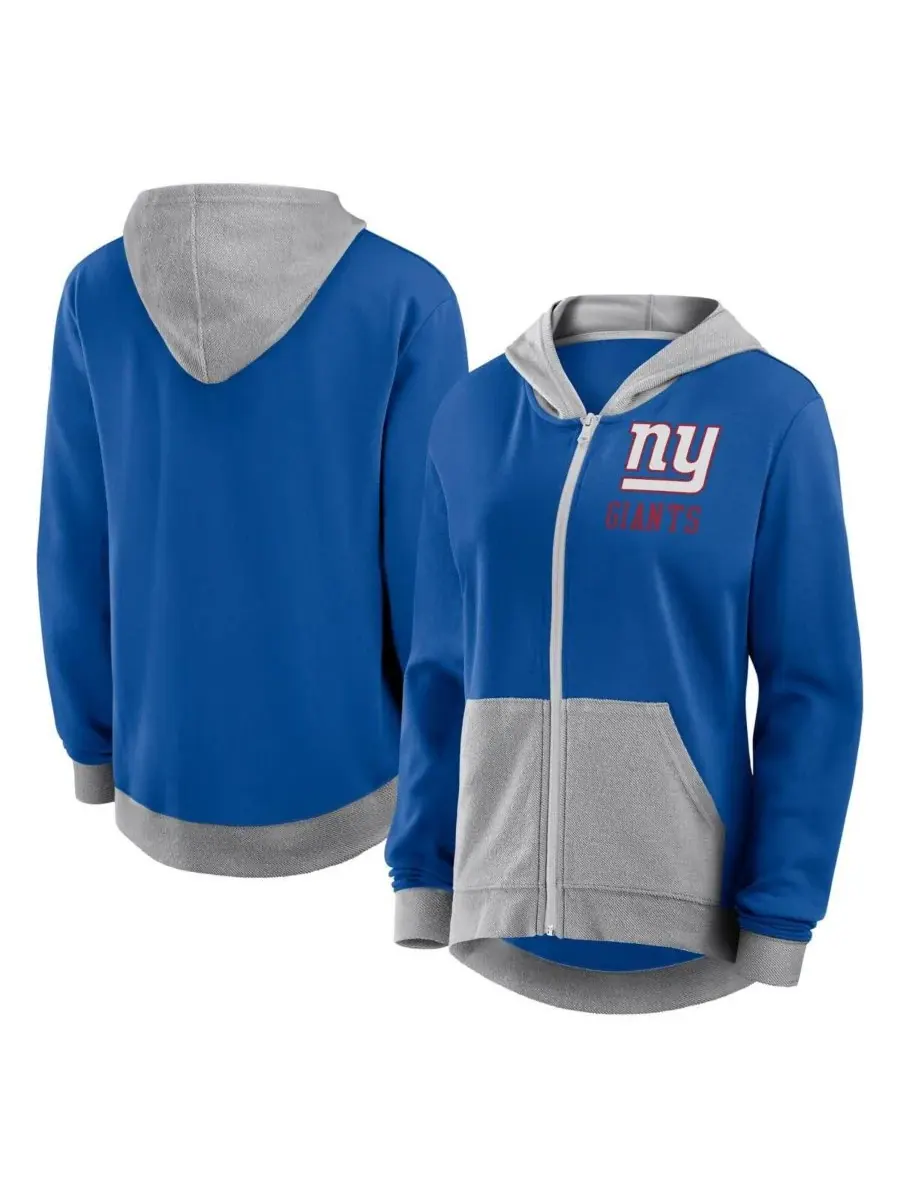 Женская королевская толстовка на молнии New York Giants Hit It Fanatics — изображение 1 из 3, королевский