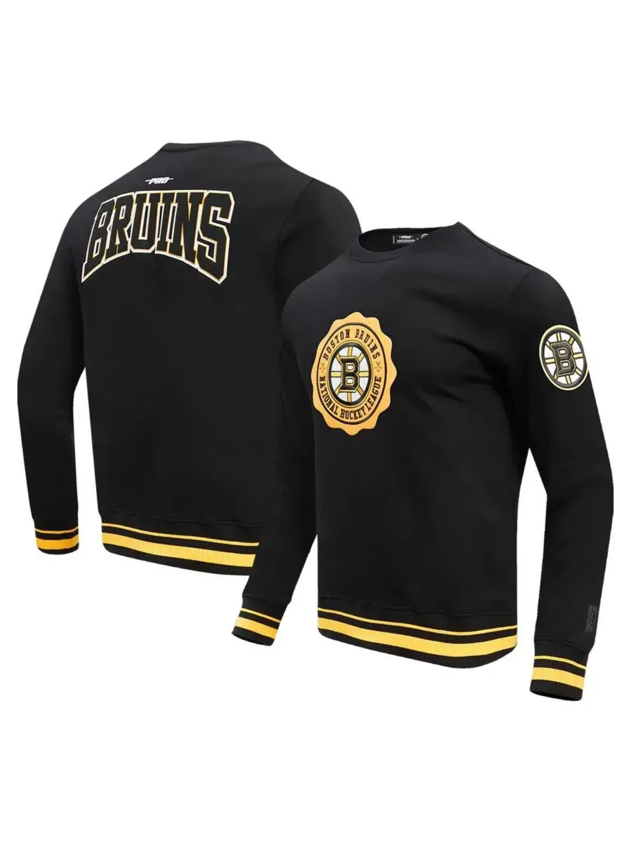 Pro Standard Мужская черная толстовка с эмблемой хоккейной команды Boston Bruins — изображение 1 из 4, черный