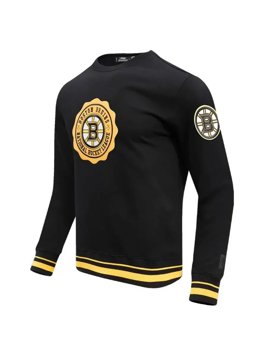 Pro Standard Мужская черная толстовка с эмблемой хоккейной команды Boston Bruins — изображение 4 из 4, черный