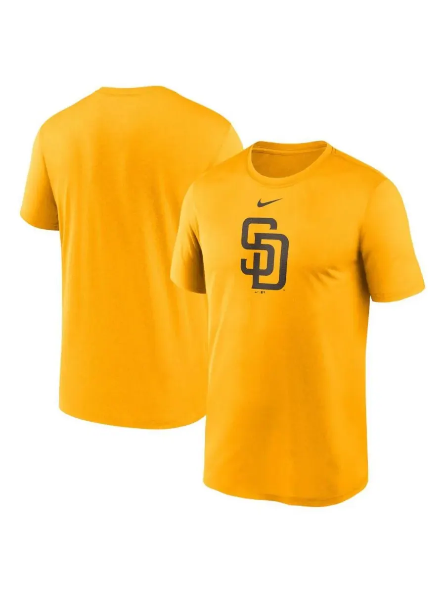 Мужская золотистая футболка San Diego Padres Legend Fuse с большим логотипом Nike — изображение 1 из 3, желтый