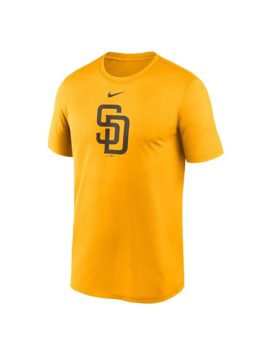 Мужская золотистая футболка San Diego Padres Legend Fuse с большим логотипом Nike — изображение 3 из 3, желтый