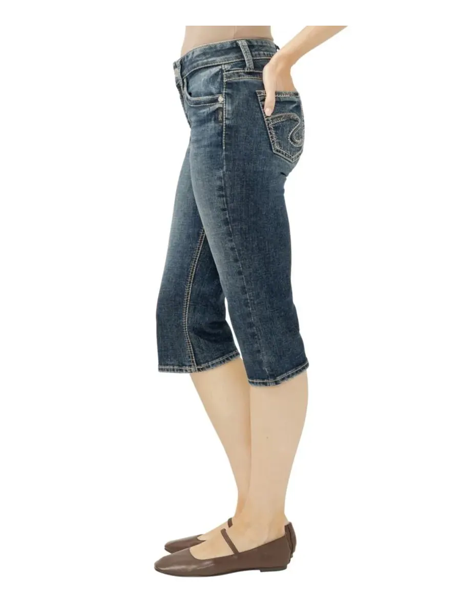 Женские джинсы-капри Suki со средней посадкой Silver Jeans Co., Blanche — изображение 2 из 3