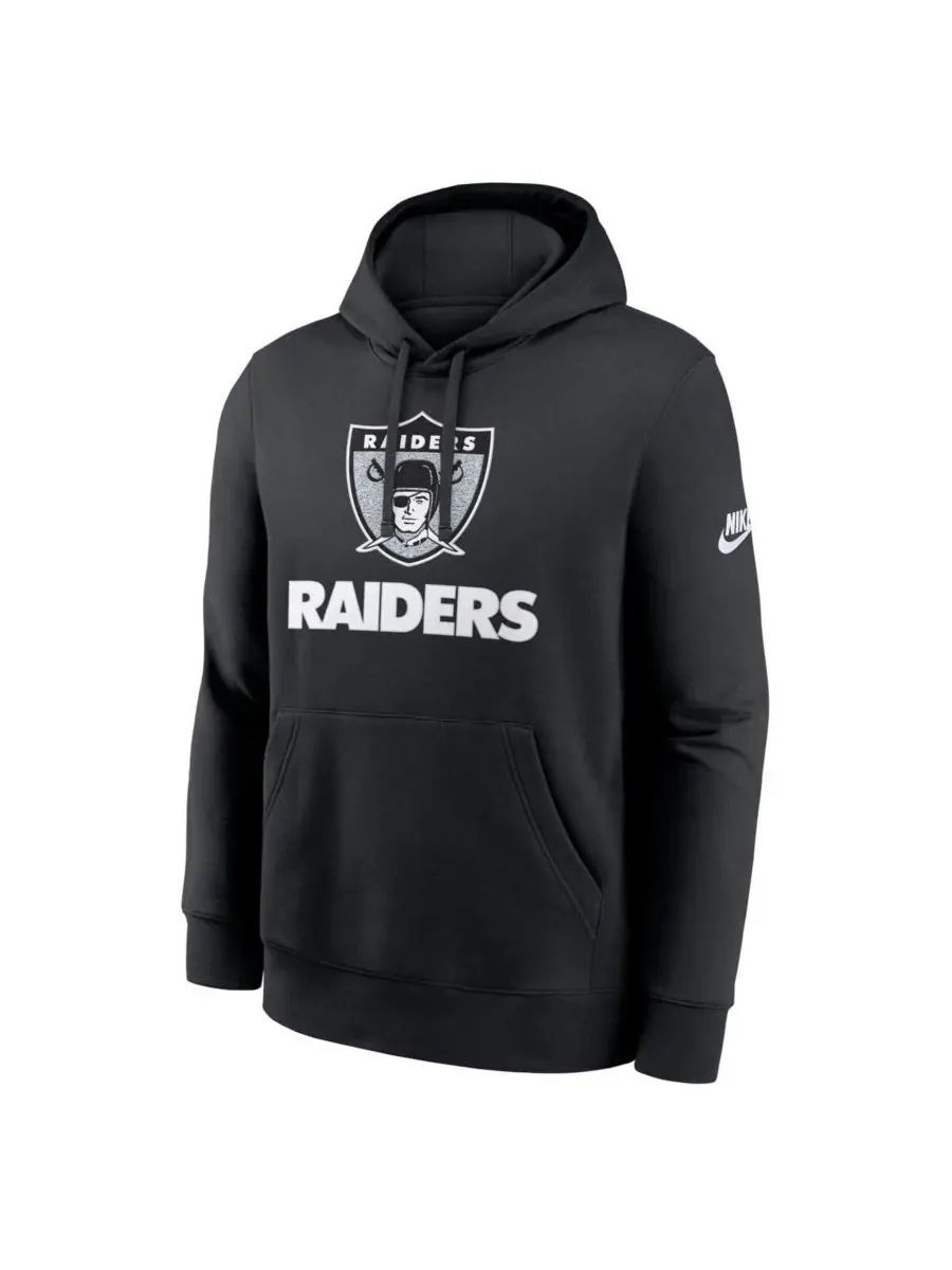 Nike Мужская черная толстовка с капюшоном Las Vegas Raiders Best Season Rewind Club — изображение 3 из 3, черный