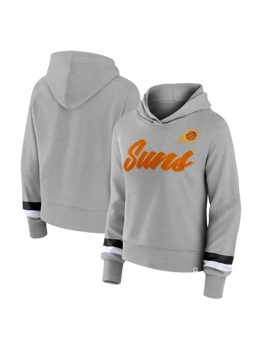 Fanatics Женская толстовка с капюшоном серого цвета с символикой Phoenix Suns в перерыве матча — изображение 1 из 3, серый