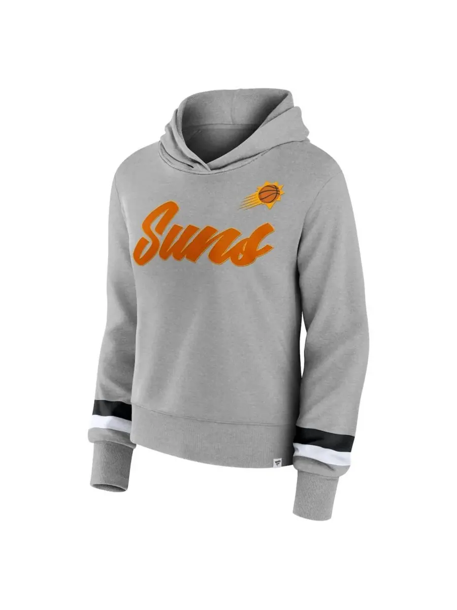 Fanatics Женская толстовка с капюшоном серого цвета с символикой Phoenix Suns в перерыве матча — изображение 3 из 3, серый