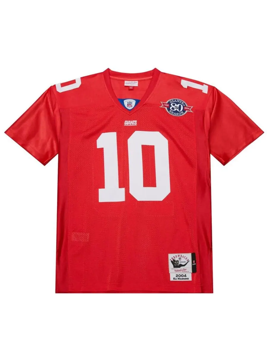 Mitchell & Ness Мужская красная футболка Эли Маннинга, игрока команды New York Giants образца 2004 — изображение 5 из 5