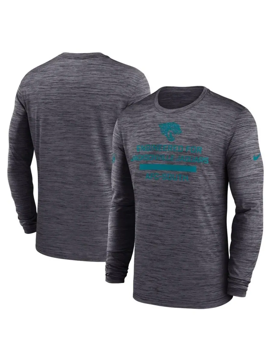 Nike Мужская черная футболка с длинным рукавом Jacksonville Jaguars Sideline Velocity Performance — изображение 1 из 3