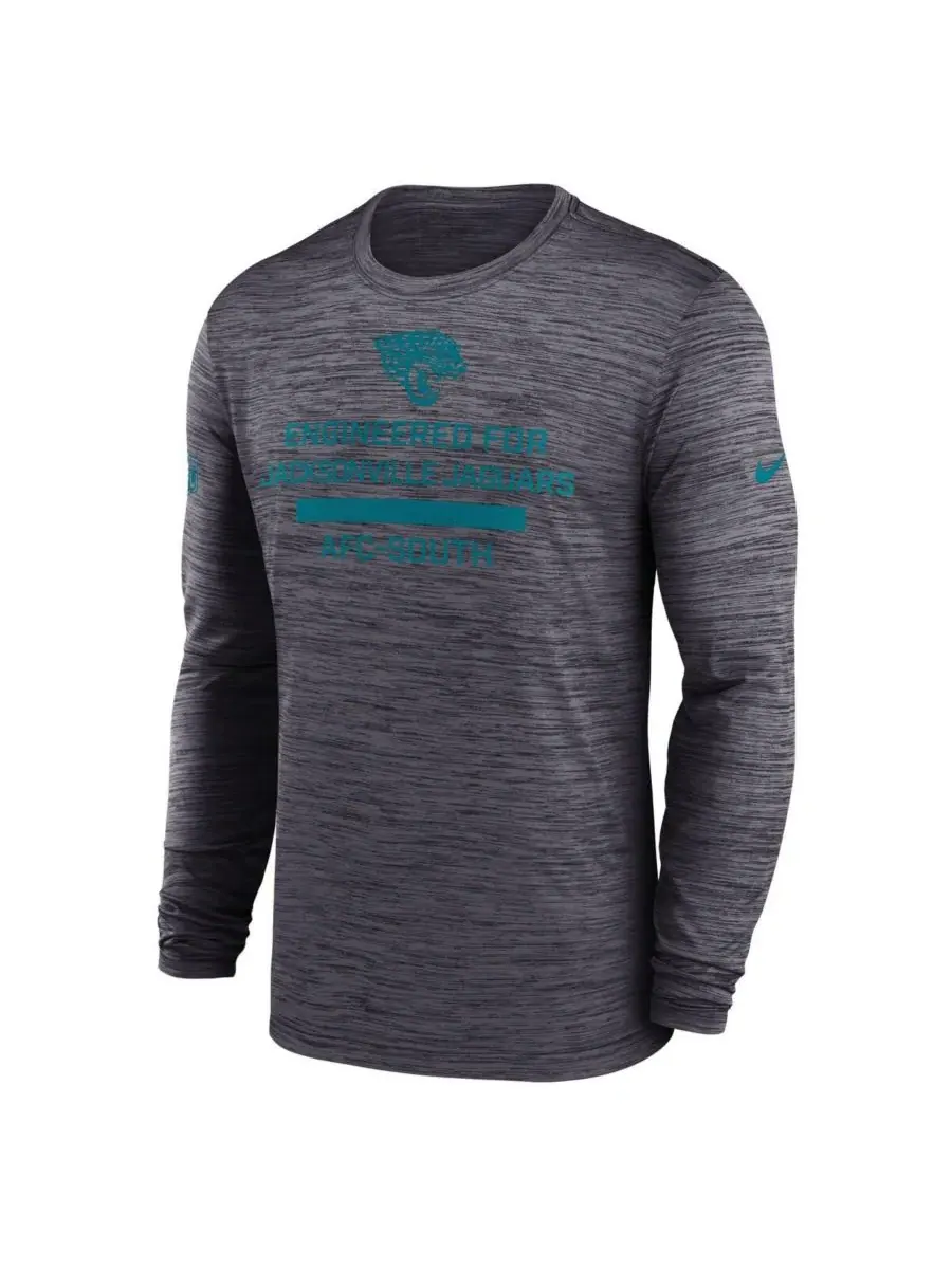 Nike Мужская черная футболка с длинным рукавом Jacksonville Jaguars Sideline Velocity Performance — изображение 2 из 3