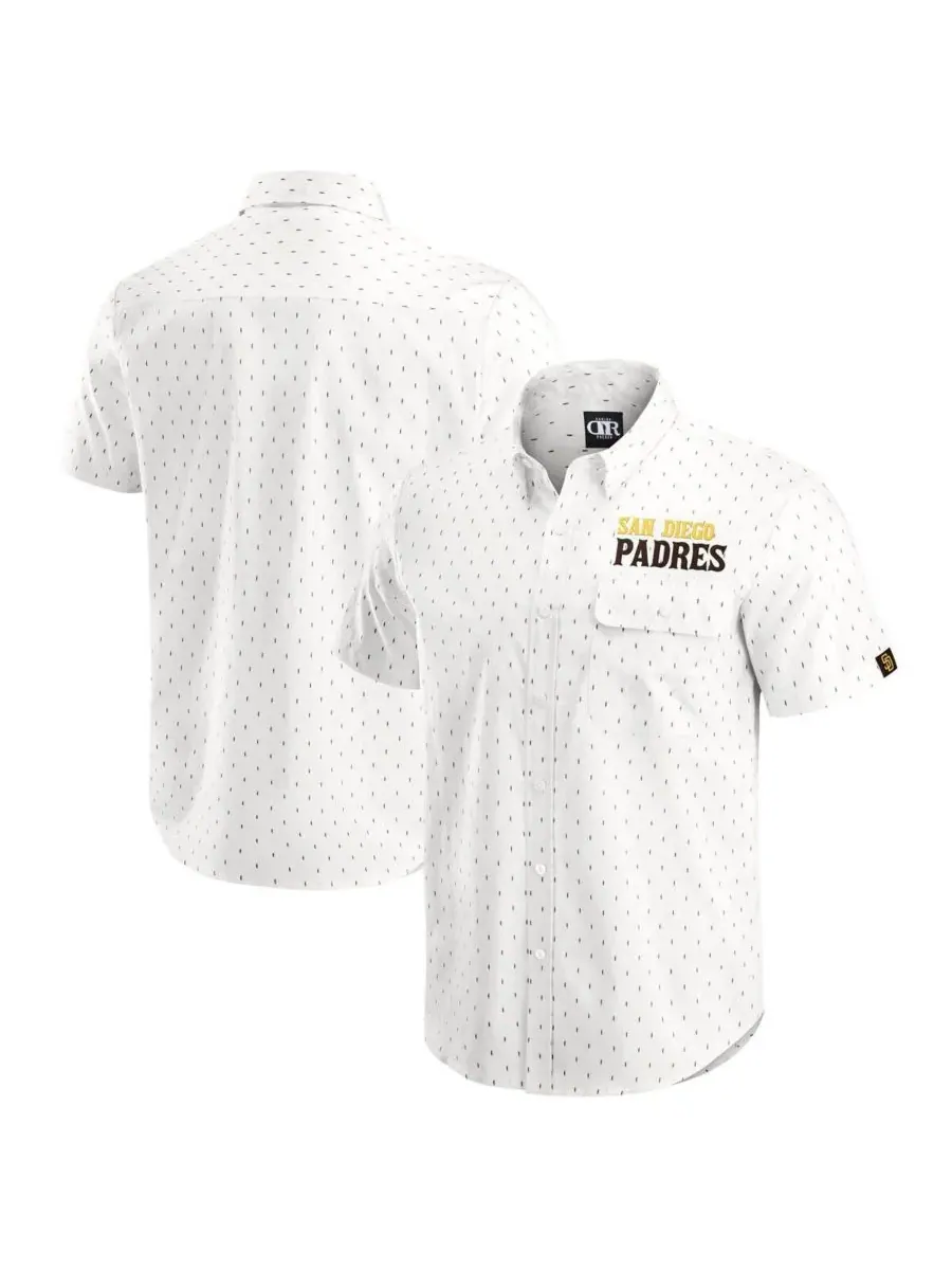 Fanatics Мужская рубашка на пуговицах кремового цвета с принтом San Diego Padres от Darius Rucker — изображение 1 из 3