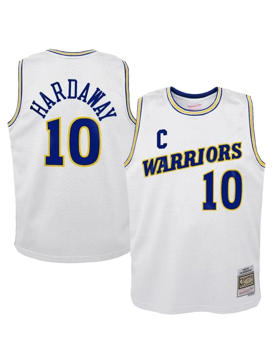 Mitchell & Ness Домашняя майка Big Boys and Girls White Tim Hardaway Golden State Warriors 1990-91 — изображение 1 из 3