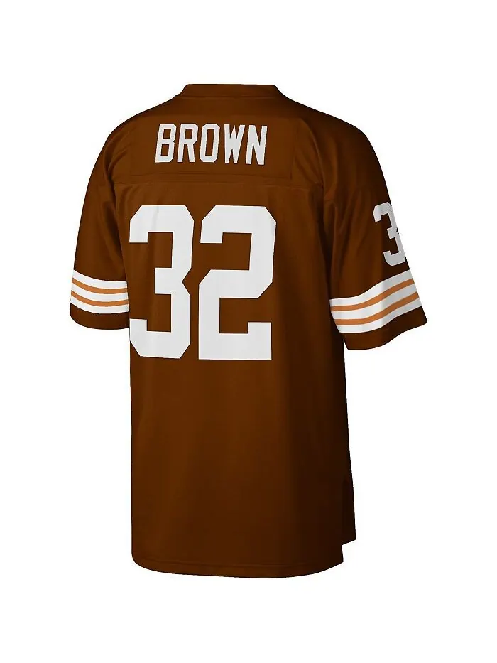 Мужская копия джерси Jim Brown Brown Cleveland Browns Legacy Mitchell & Ness — изображение 3 из 3, коричневый