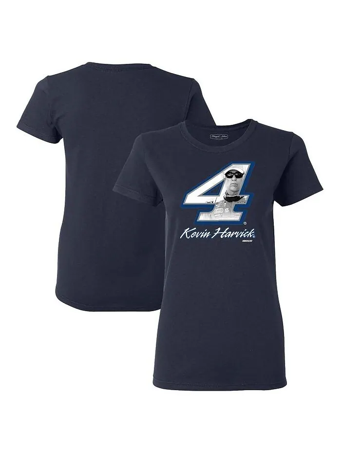 Женская темно-синяя футболка Kevin Harvick Driver Stewart-Haas Racing Team Collection — изображение 1 из 1, темно-синий
