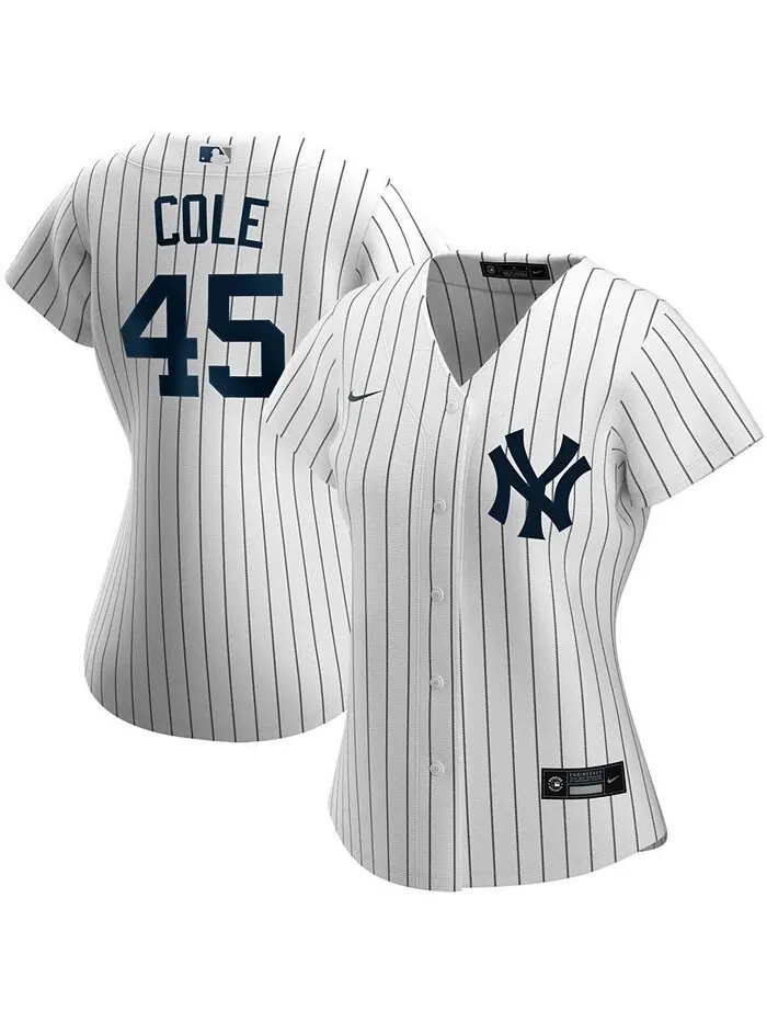 Женская копия домашней футболки игрока Gerrit Cole White New York Yankees Nike — изображение 1 из 3, белый