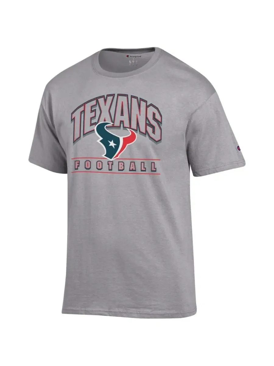 Мужская футболка с изображением команды Houston Texans — изображение 2 из 3, серый