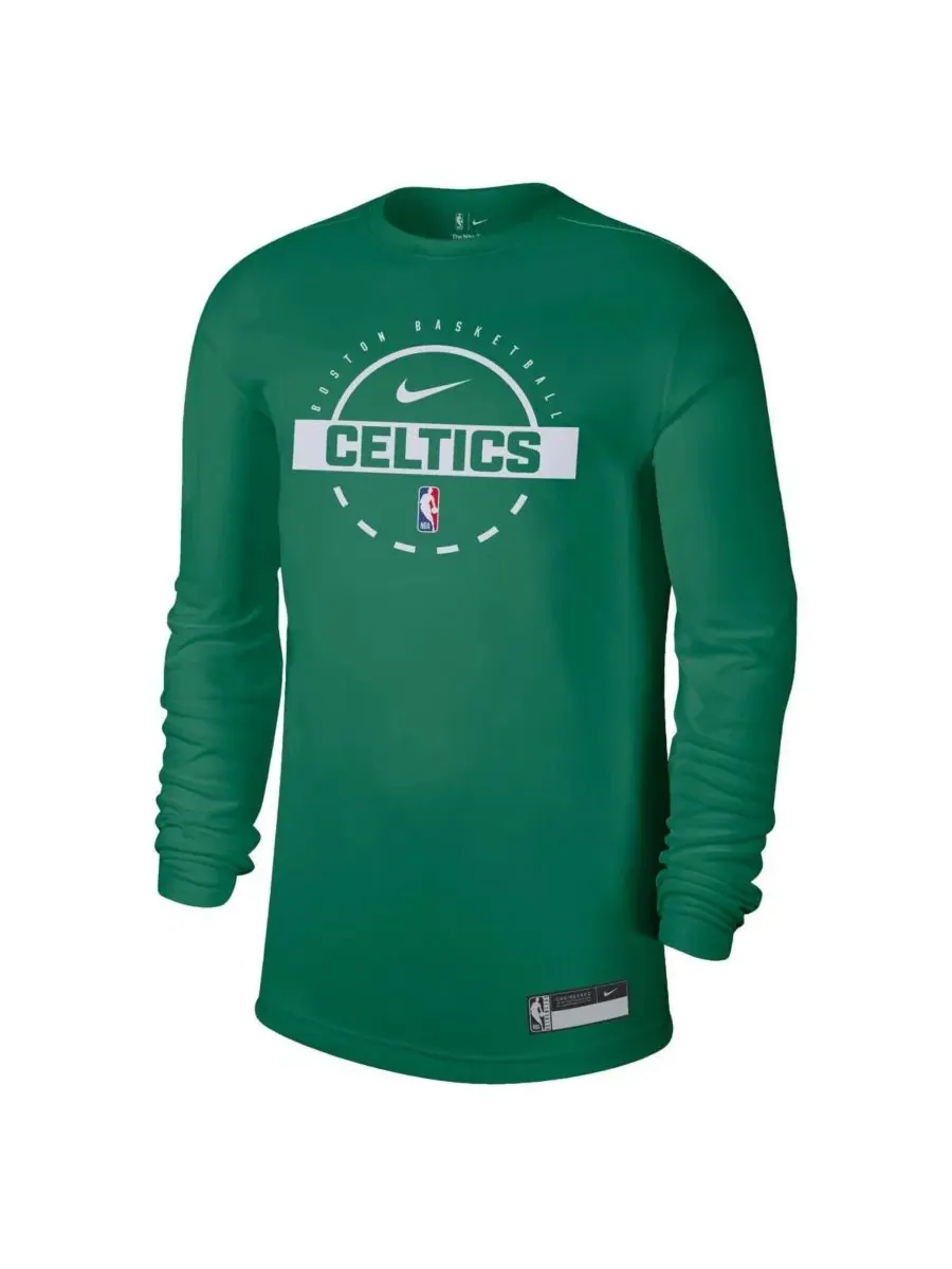 Мужская футболка с длинными рукавами и технологией Dri-FIT для тренировок Boston Celtics сезона — изображение 2 из 3, зеленый