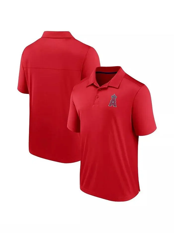 Мужская красная рубашка-поло Los Angeles Angels Hands Down Fanatics — изображение 1 из 3