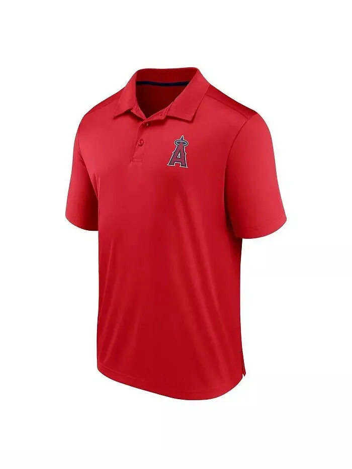 Мужская красная рубашка-поло Los Angeles Angels Hands Down Fanatics — изображение 3 из 3