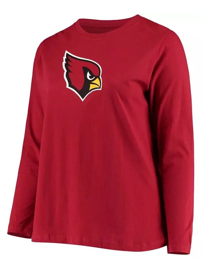 Женская футболка больших размеров с длинным рукавом и логотипом Cardinal Arizona Cardinals Primary — изображение 3 из 3