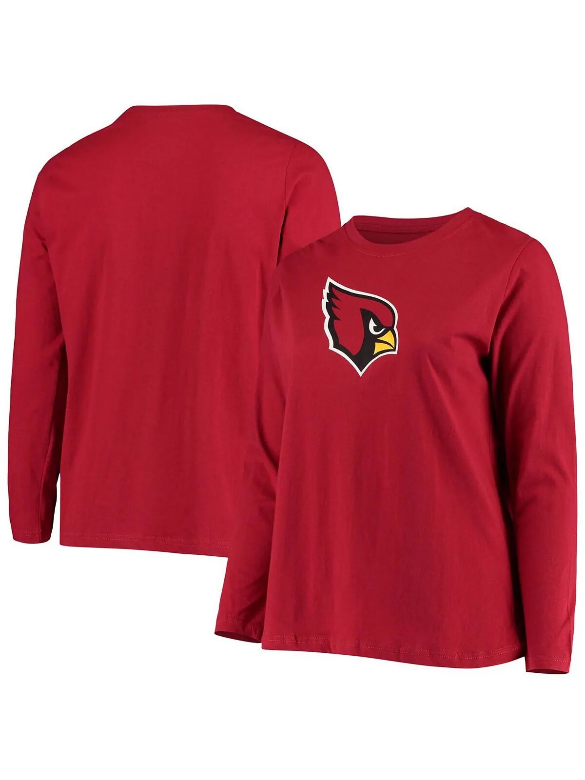 Женская футболка больших размеров с длинным рукавом и логотипом Cardinal Arizona Cardinals Primary — изображение 1 из 3