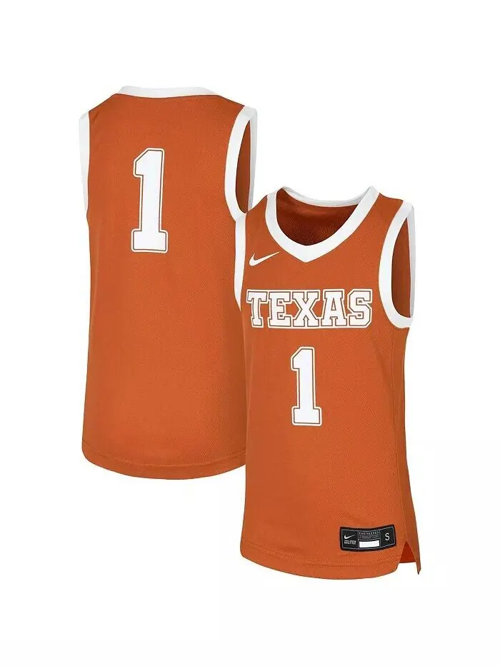 Реплика баскетбольной команды Big Boys #1 оранжевого цвета Texas Longhorns Nike — изображение 1 из 2