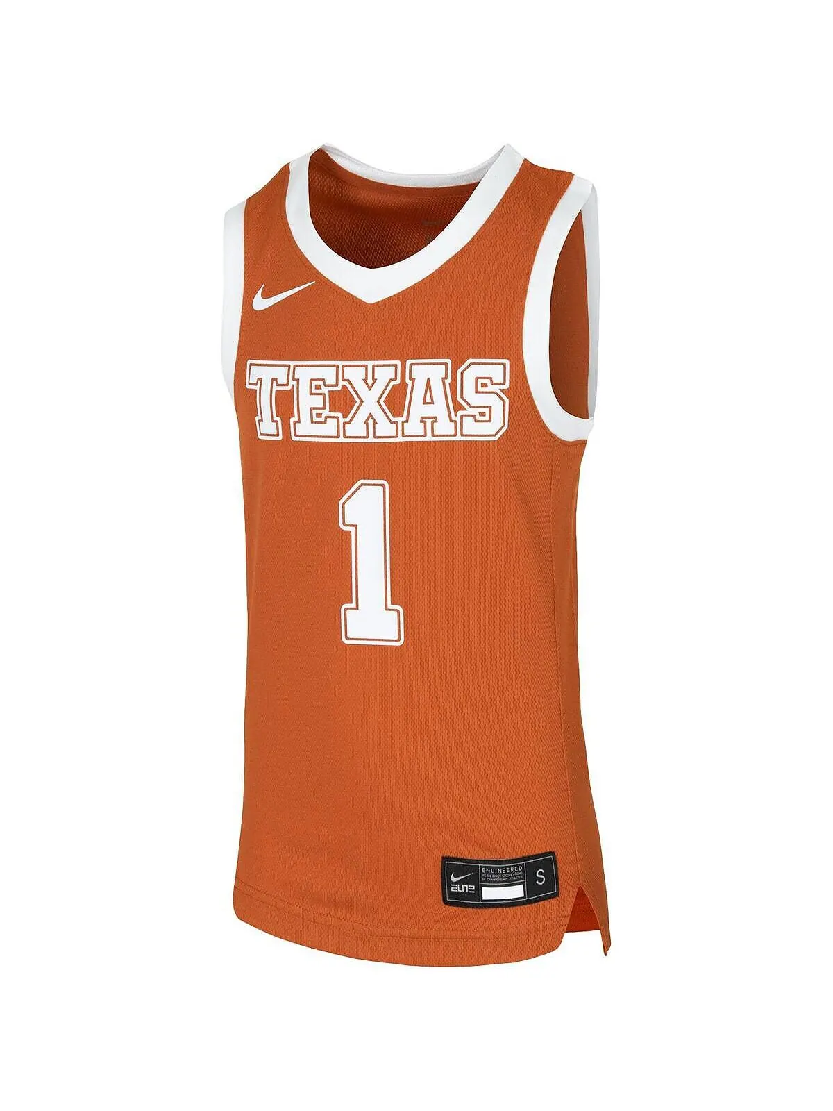 Реплика баскетбольной команды Big Boys #1 Orange Texas Longhorns Nike — изображение 2 из 2, оранжевый