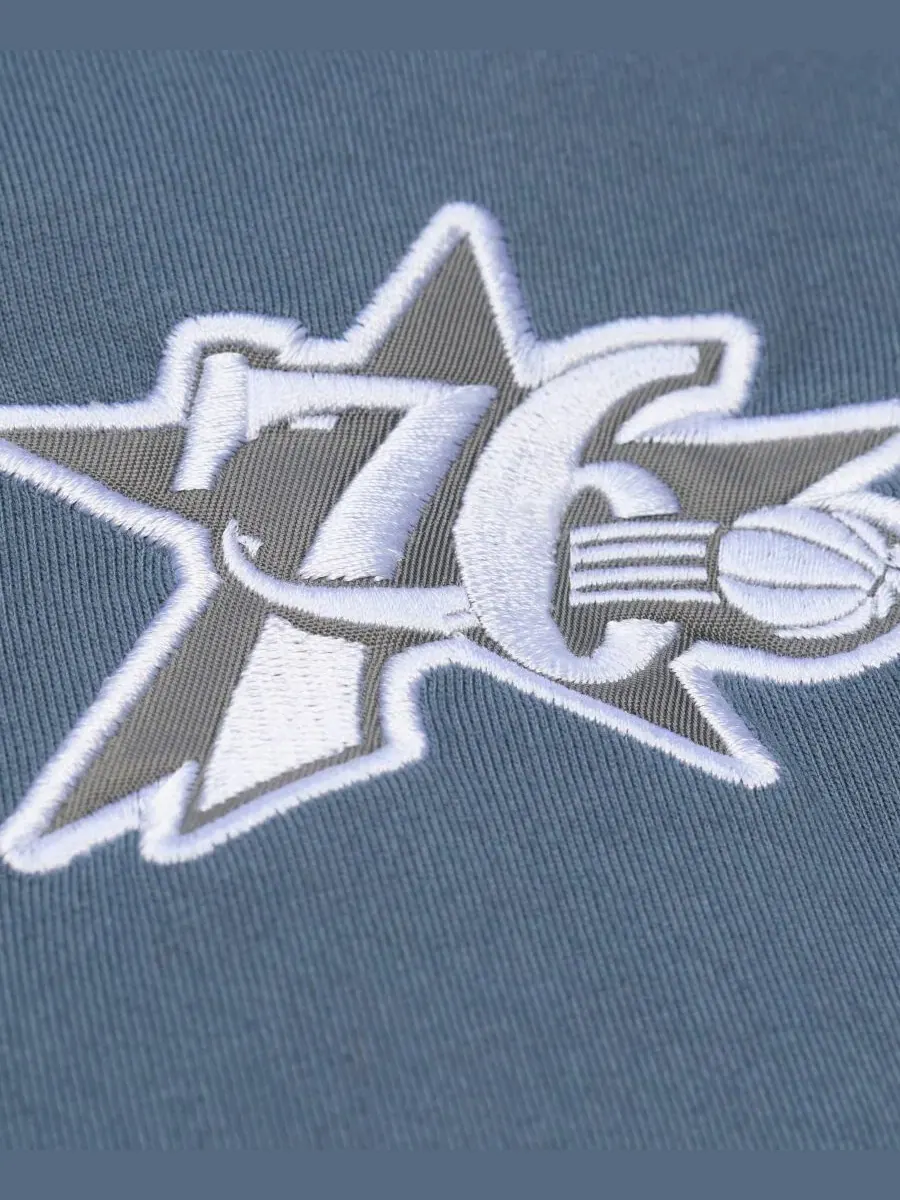 Футболка с коротким рукавом Thunderstorm Philadelphia 76ers Mitchell & Ness — изображение 5 из 5, серый