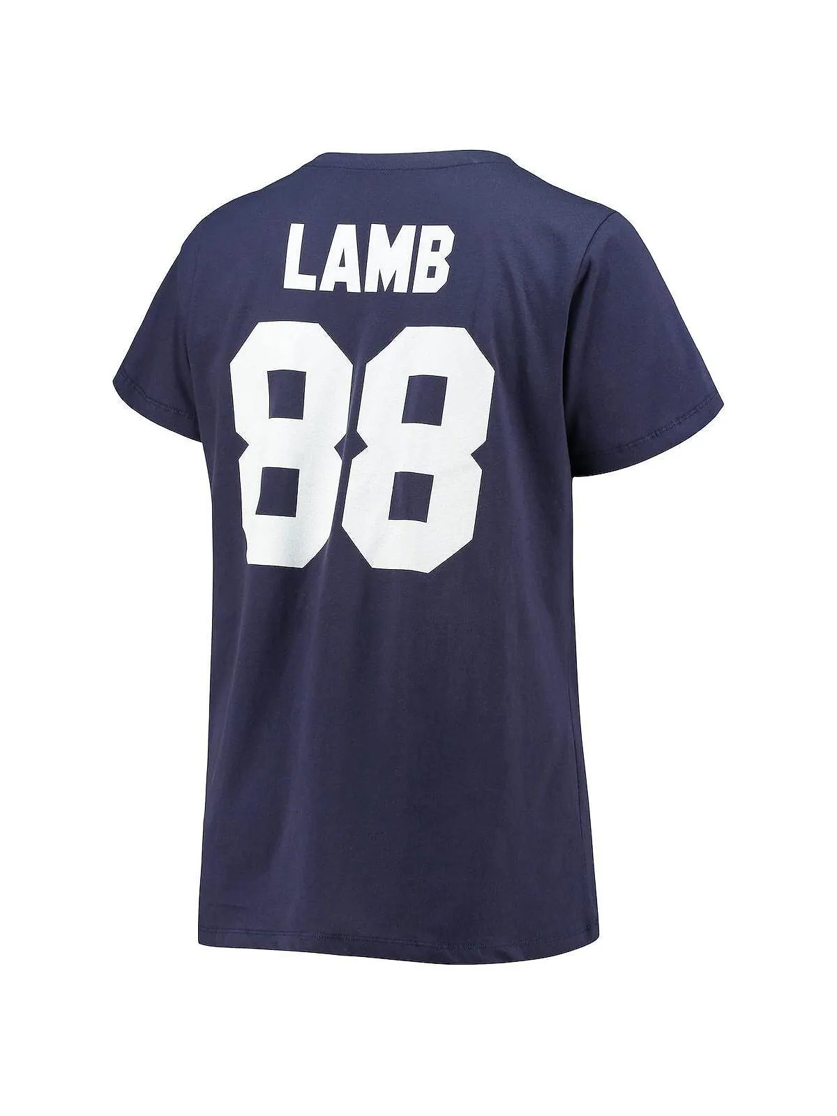 Женская фирменная футболка CeeDee Lamb темно-синего цвета Dallas Cowboys с именем и номером размера — изображение 3 из 3