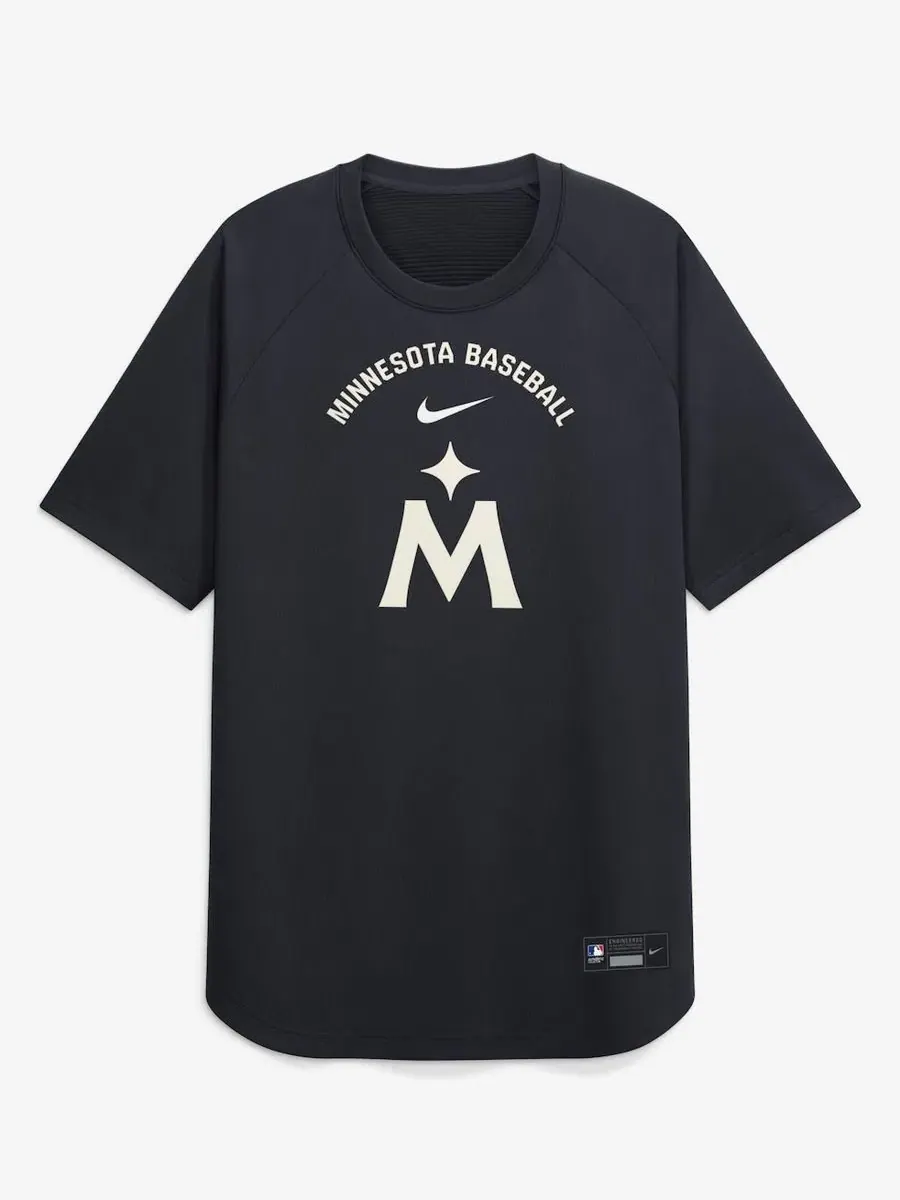 Бейсбольная футболка с рагланом Minnesota Twins Dri-FIT Nike — изображение 2 из 5, темно-синий