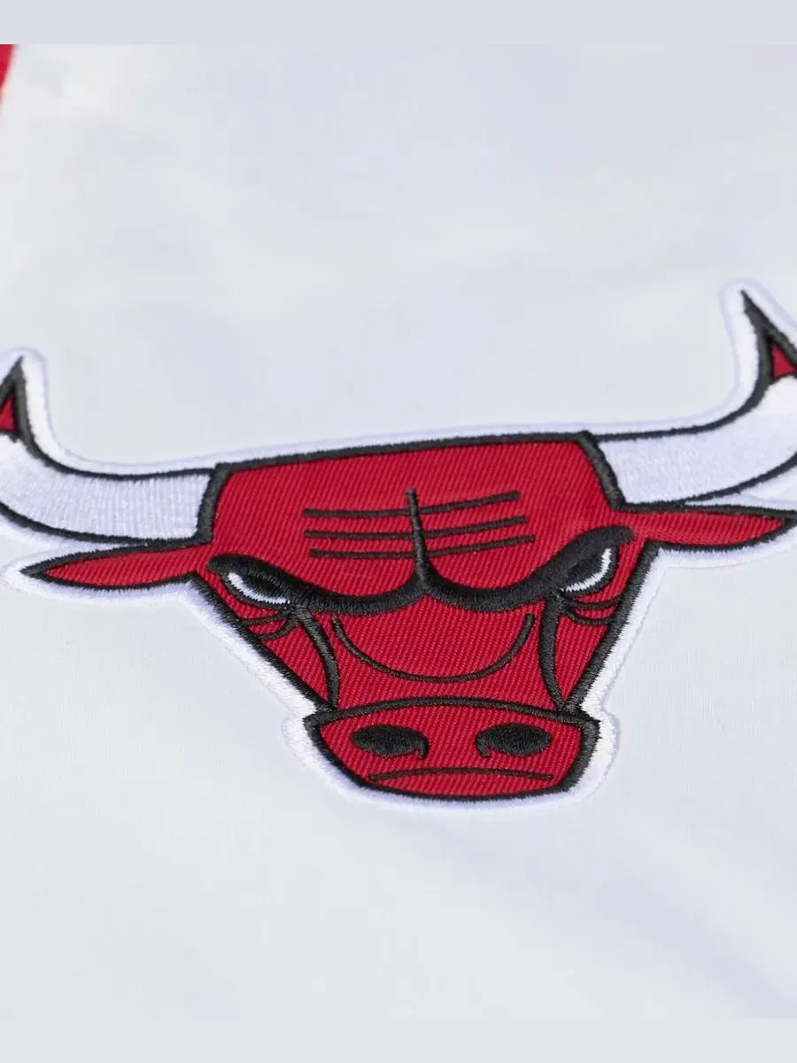 Куртка из сатина с полноценной застежкой на кнопках Chicago Bulls Mitchell & Ness — изображение 3 из 4, красный