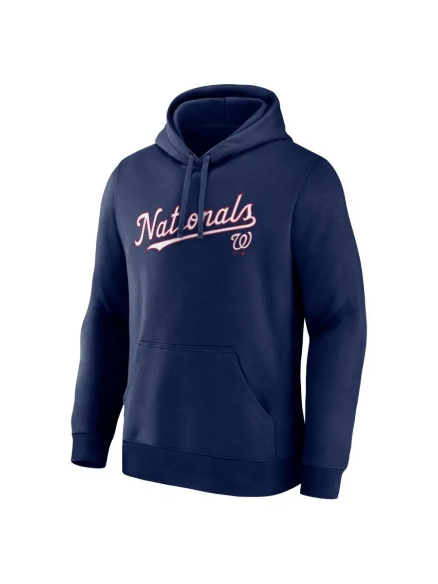 Худи с капюшоном и принтом Washington Nationals Logo Athletic — изображение 2 из 3, темно-синий