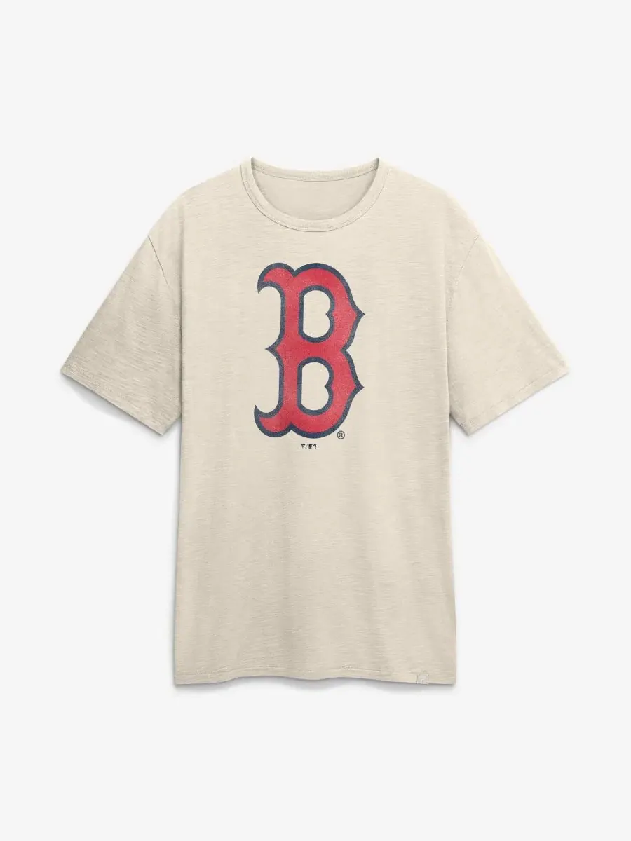 Футболка с принтом Boston Red Sox Stadium Slub Fanatics — изображение 1 из 2, бежевый