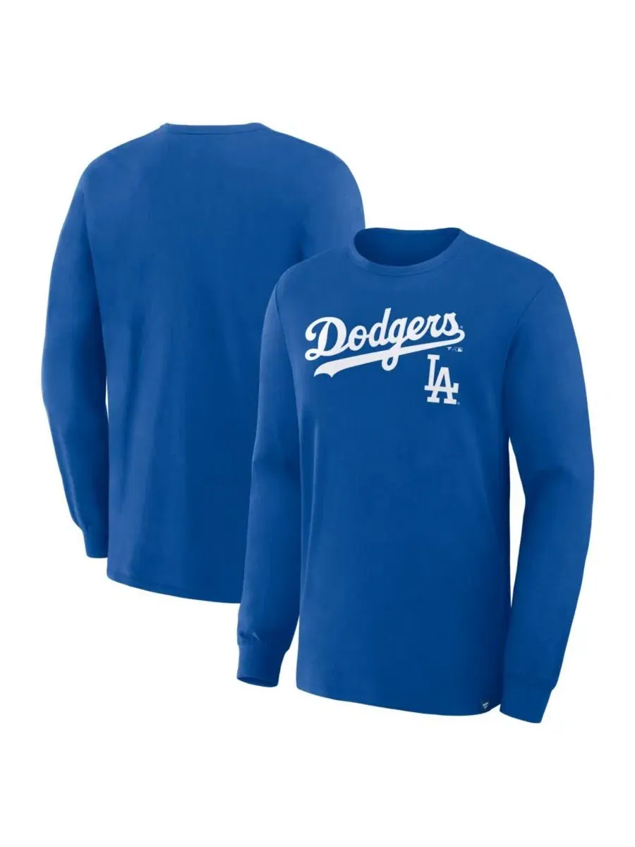 Футболка с длинным рукавом Lock-Up Legacy Los Angeles Dodgers Fanatics — изображение 1 из 3, королевский