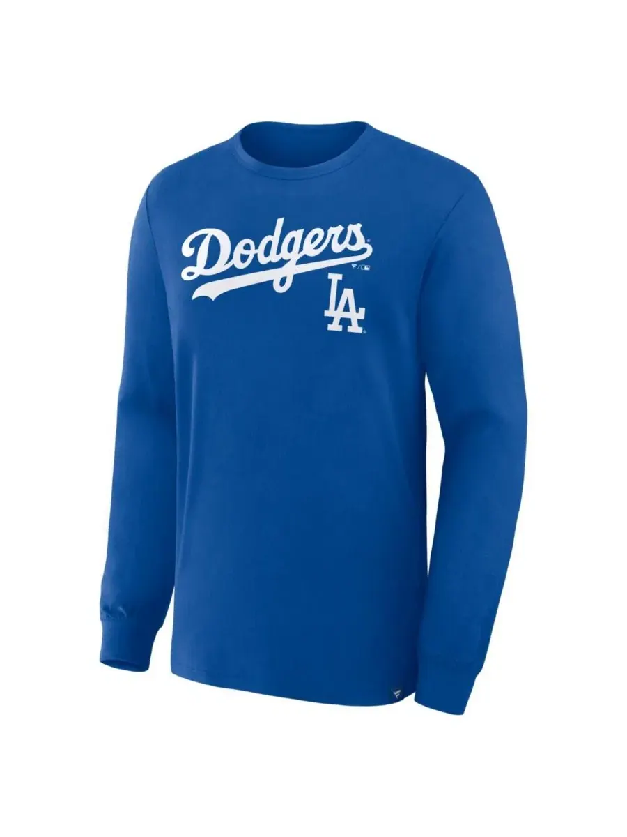 Футболка с длинным рукавом Lock-Up Legacy Los Angeles Dodgers Fanatics — изображение 2 из 3, королевский