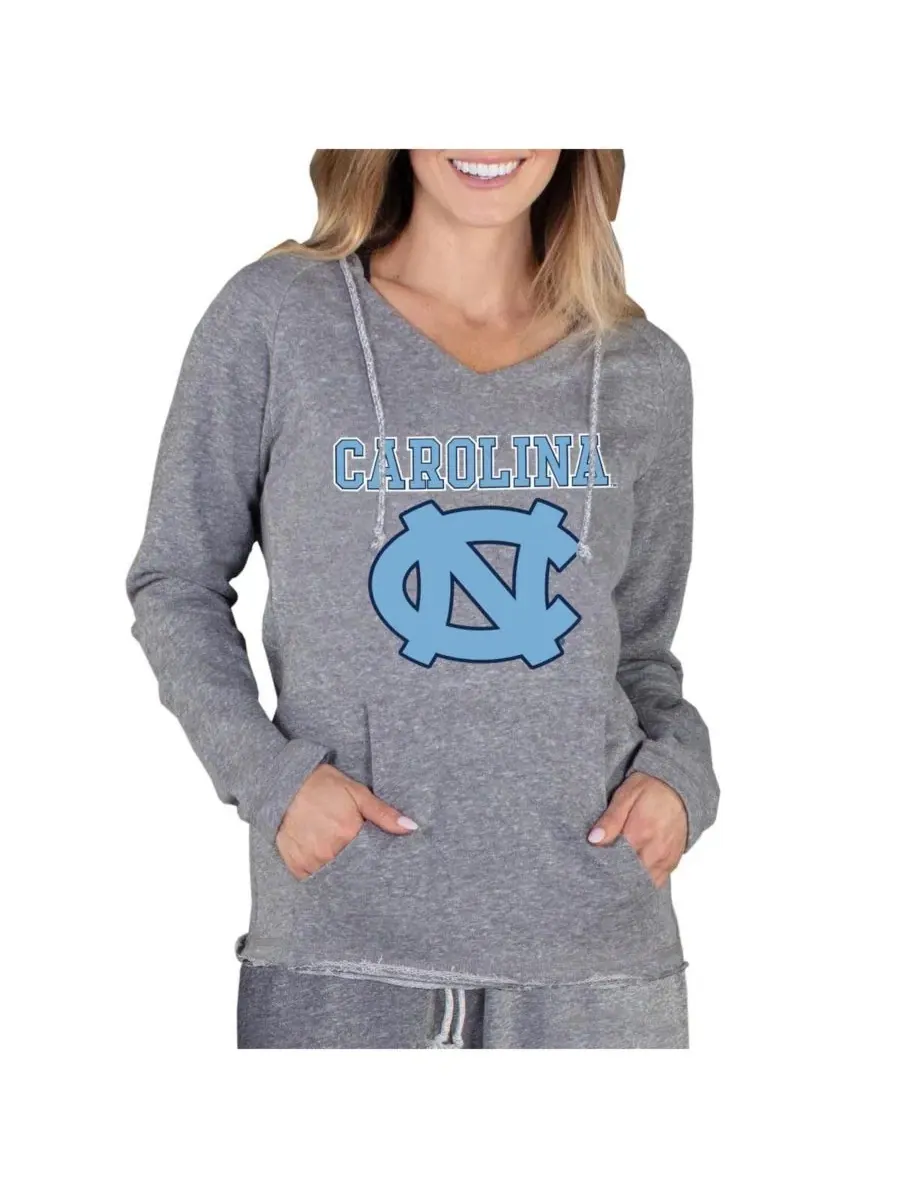 Легкий худи с капюшоном на молнии, с принтом North Carolina Tar Heels Concepts Sport — изображение 1 из 1, серый