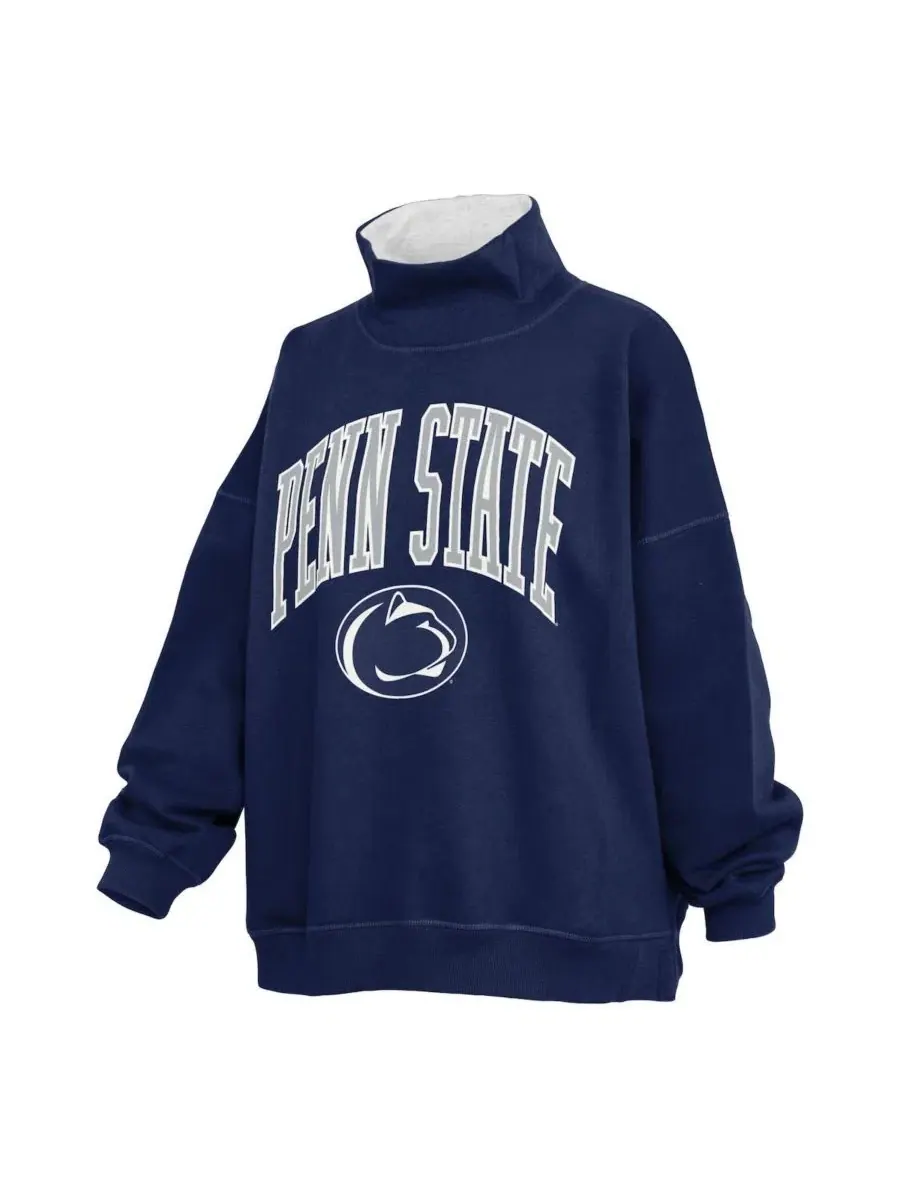 Свитшот с имитацией ворота Oversized Penn State Nittany Lions Pressbox — изображение 3 из 3, темно-синий