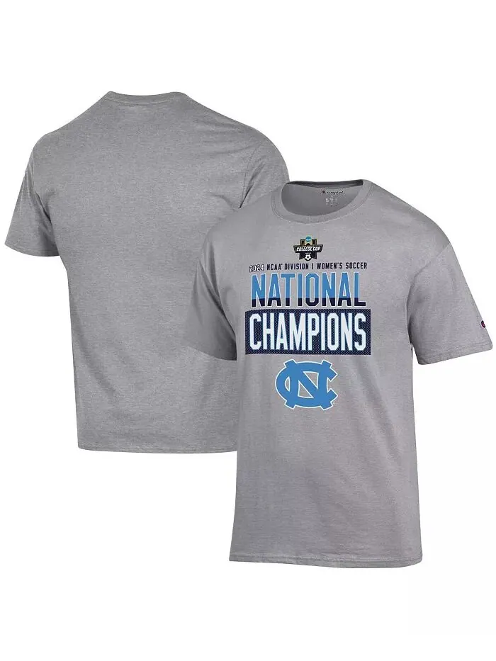 Футболка мужская серая North Carolina Tar Heels 2024 NCAA Women's Soccer National Champions для — изображение 1 из 3