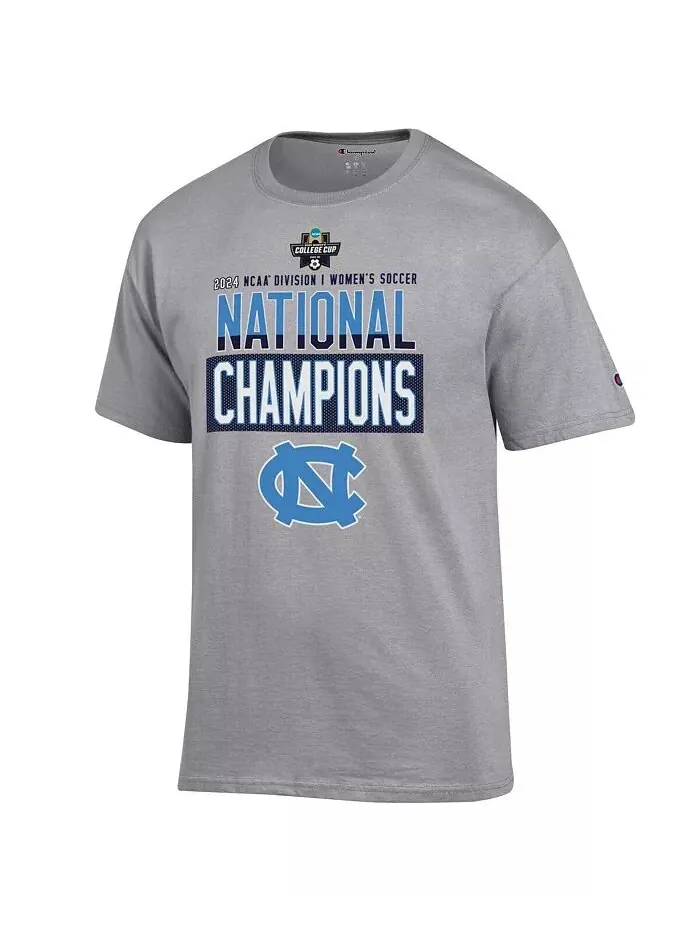 Футболка мужская серая North Carolina Tar Heels 2024 NCAA Women's Soccer National Champions для — изображение 2 из 3