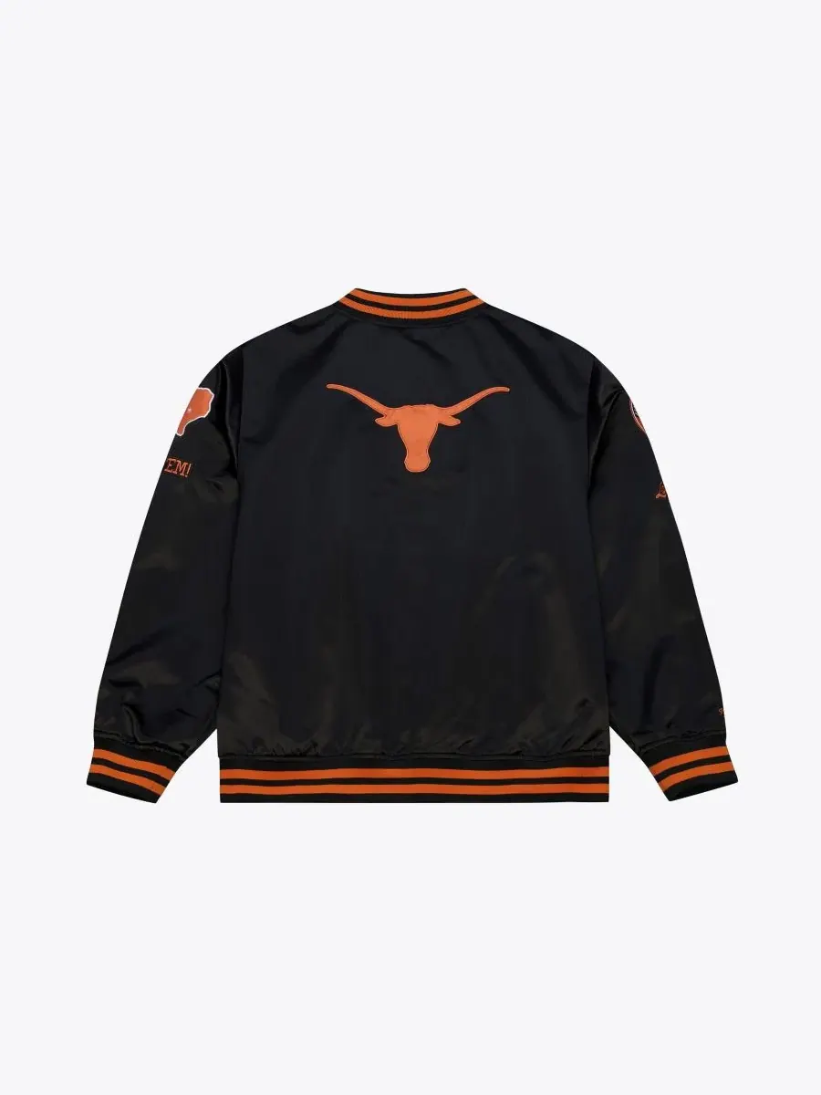 Куртка легкая на кнопках с эмблемой Texas Longhorns Mitchell & Ness — изображение 2 из 3, черный