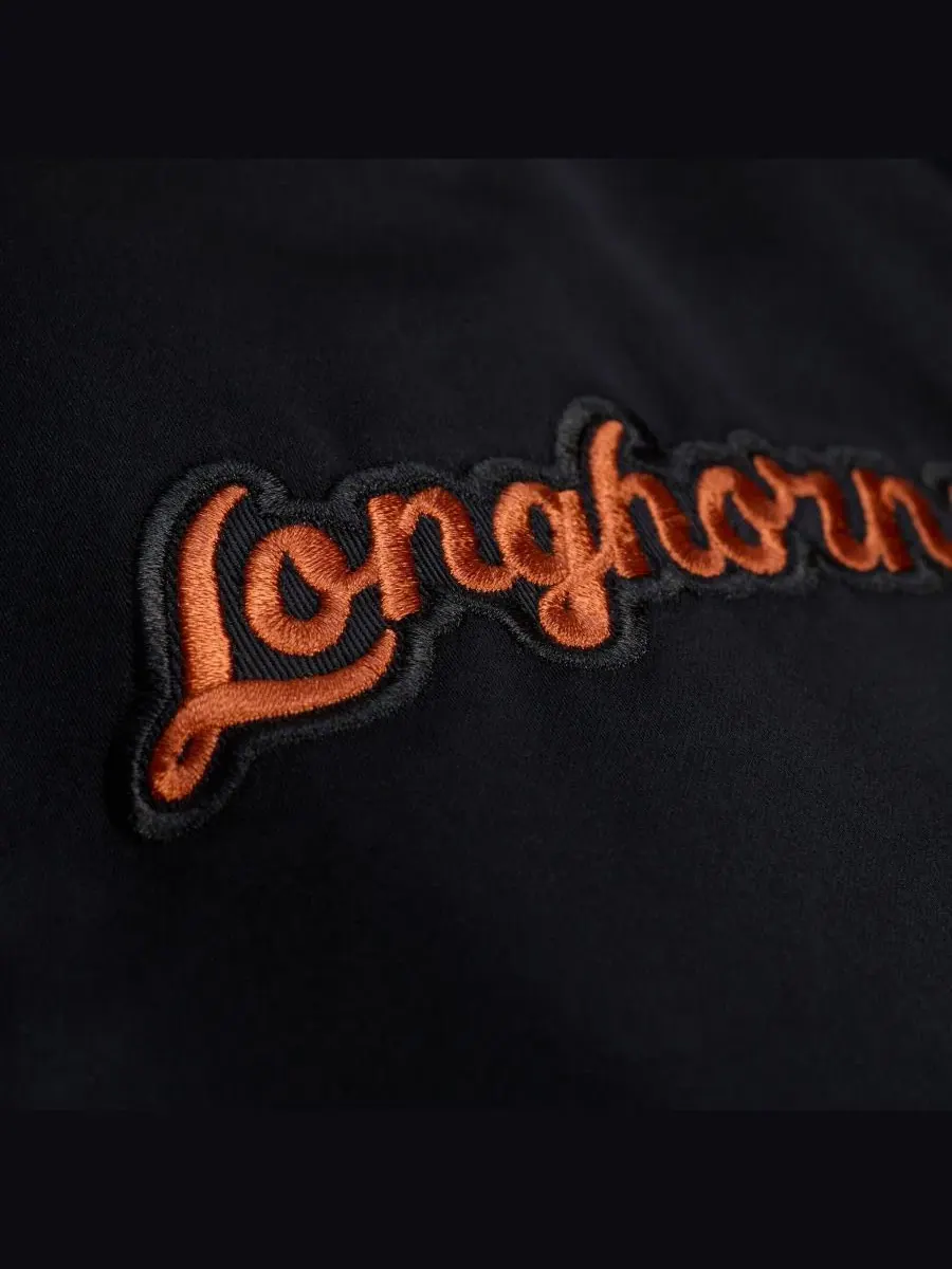 Куртка легкая на кнопках с эмблемой Texas Longhorns Mitchell & Ness — изображение 3 из 3, черный