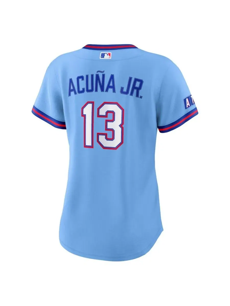 Джерси Nike Ronald Acuña Jr. Powder Blue Atlanta Braves 2026 City Connect Stadium — изображение 3 из 3, синий